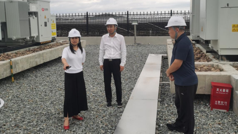 海南控股赴海控能源莺歌海盐场100MW项目现场调研督导运维安全保障工作