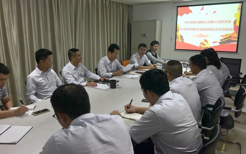 不忘初心  牢记使命&mdash;&mdash; 天能电力党支部召开2018年度组织生活会暨民主评议党员大会