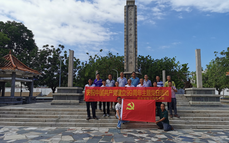 乐东发电公司党支部 开展&ldquo;庆祝中国共产党建党99周年&rdquo;主题党日活动