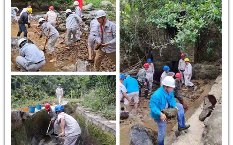 助力冬修作贡献，我为党旗添光彩&mdash;&mdash;海控能源保亭发电公司组织党员干部清理南春电站堤坝水渠