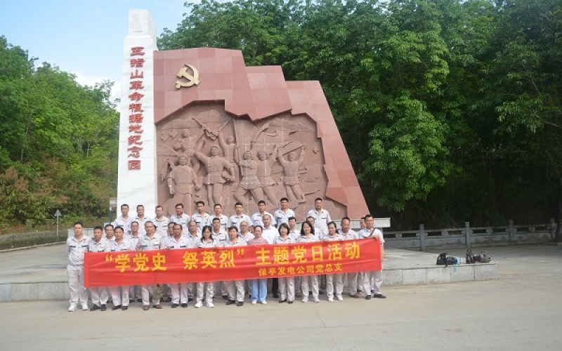 保亭发电公司党总支开展&ldquo;学党史  祭先烈&rdquo;主题党日活动