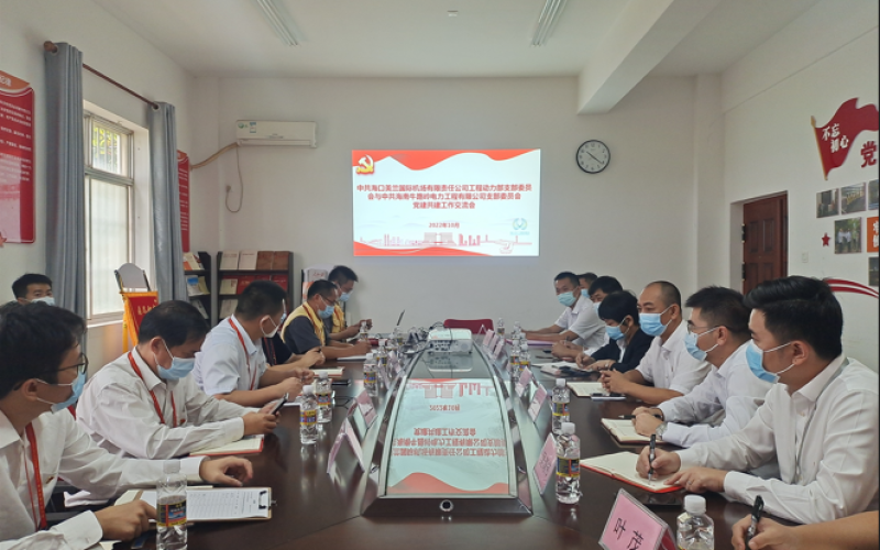 电力工程党支部联合美兰机场工程动力部党支部开展结对党建共建主题党日活动