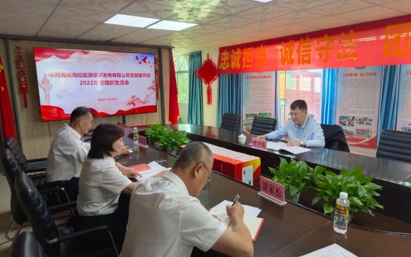 海控能源保亭发电公司党支部召开2022年度组织生活会