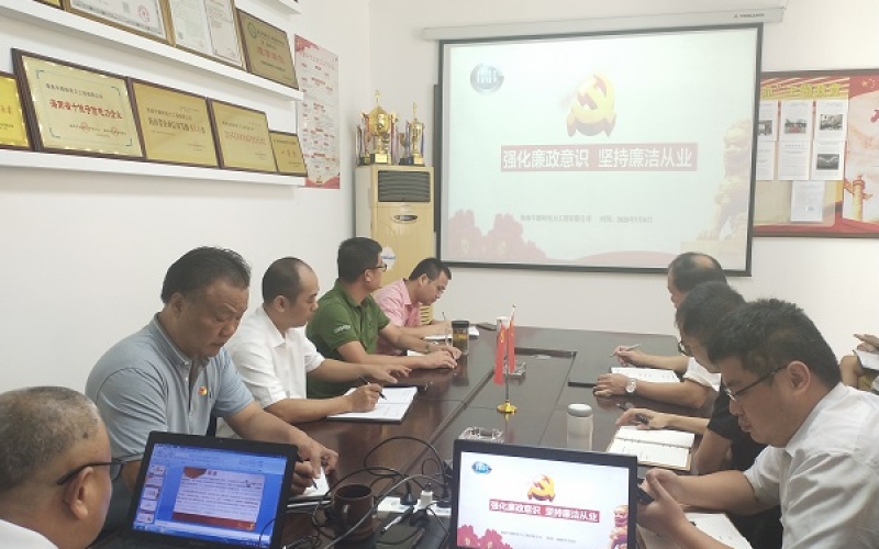 强化廉洁自律意识，增强拒腐防变能力 ----牛路岭电力工程公司党支部组织开展党风廉政教育 主题党日活动